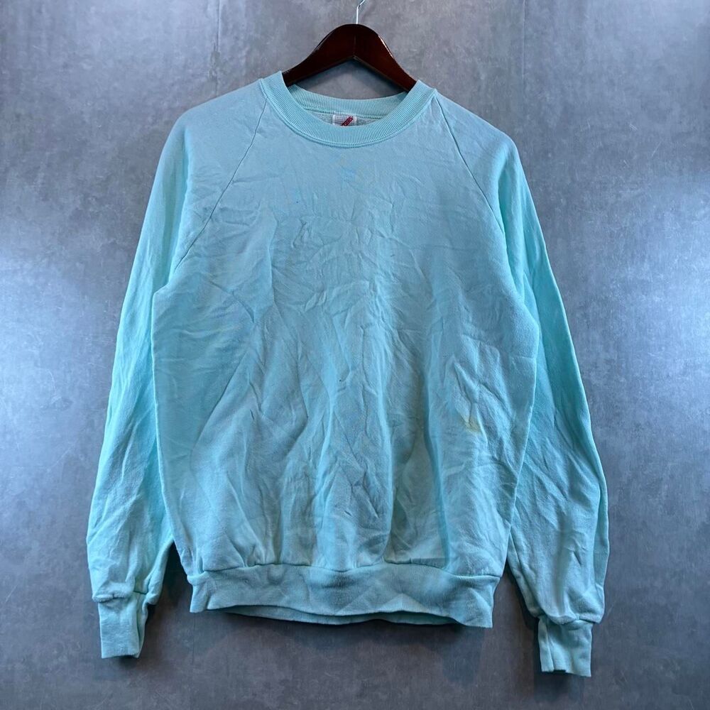 Jerzees Men's Blue and Green Sweatshirt